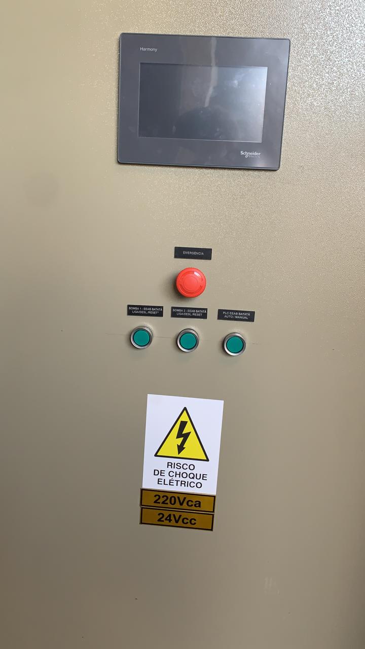 CAEMA — Telemetria e telecomando de água e esgoto 1 Painel de automação com IHM destinado à estação Batatã da CAEMA