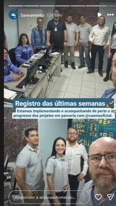 CAEMA — Telemetria e telecomando de água e esgoto 5 Equipes da SEABRA e da CAEMA no Centro de Controle Operacional