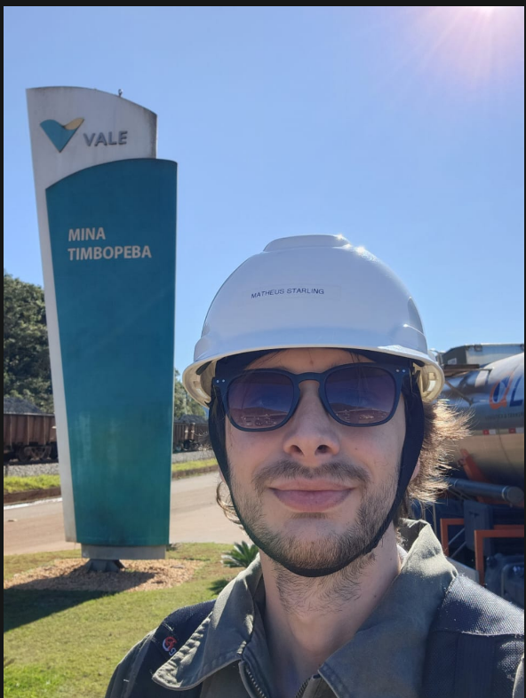 Vale Timbopeba — Engenharia, automação e start-up do sistema de aspersão de vagões 5 Matheus Starling, da SEABRA, durante o start-up do sistema de aspersão de vagões na Mina Timbopeba da Vale