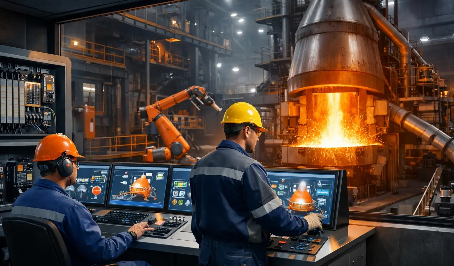 Automação de alto forno na siderurgia industrial