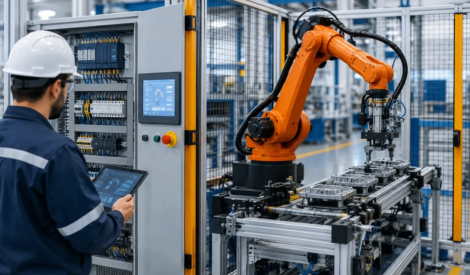 Célula robotizada: projeto e integração industrial