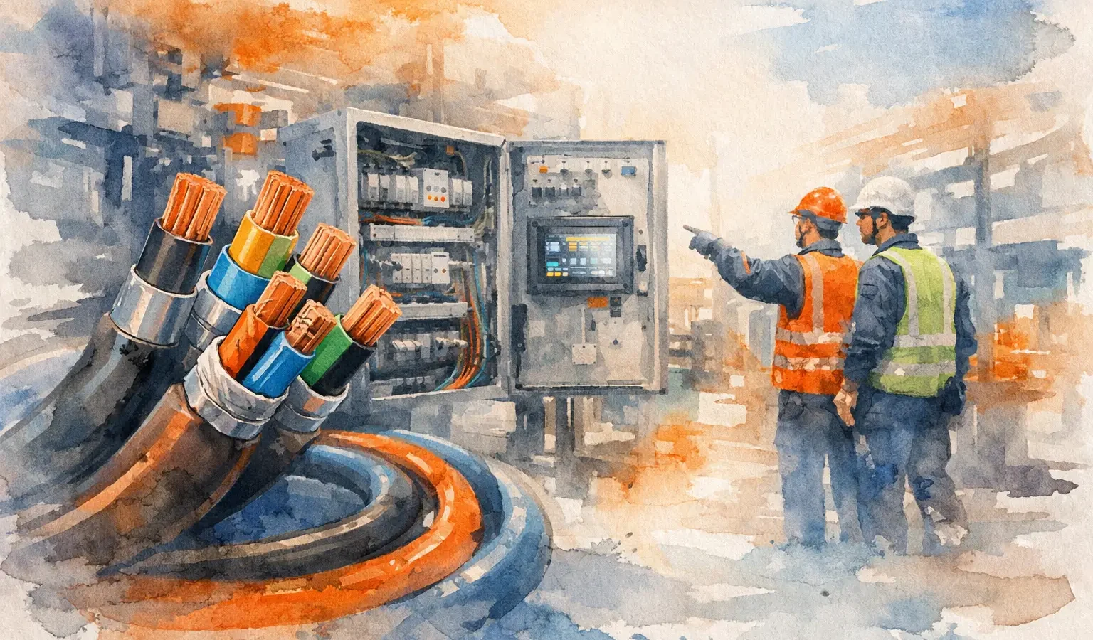 Lançamento de Cabos Elétricos Industriais