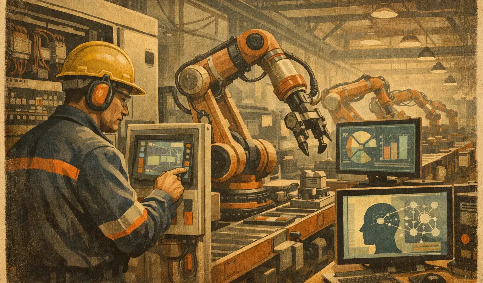 Robótica industrial com inteligência artificial